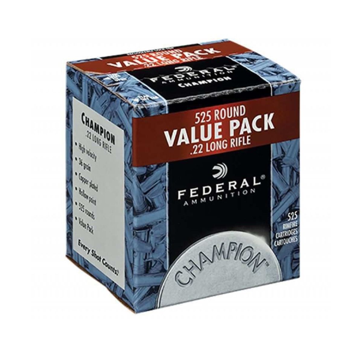 Federal .22Lr 525 round Value Pack 36gr HP